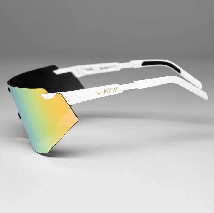 LUNETTES EKOI RACING AEROLITE Blanc Gold REVO Cat3 – Image 3
